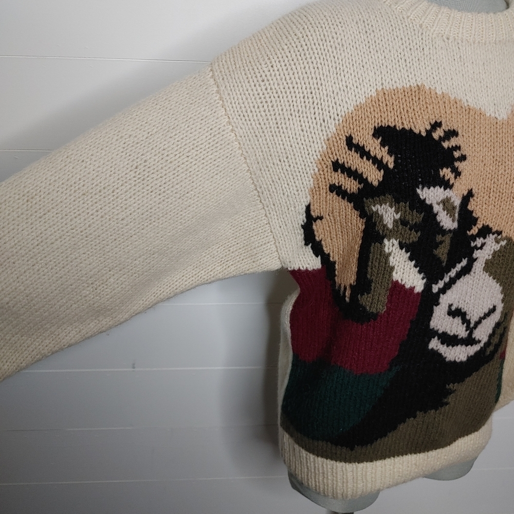 Rare vintage wool bighorn sheep sweater size S - Picture 5 of 11